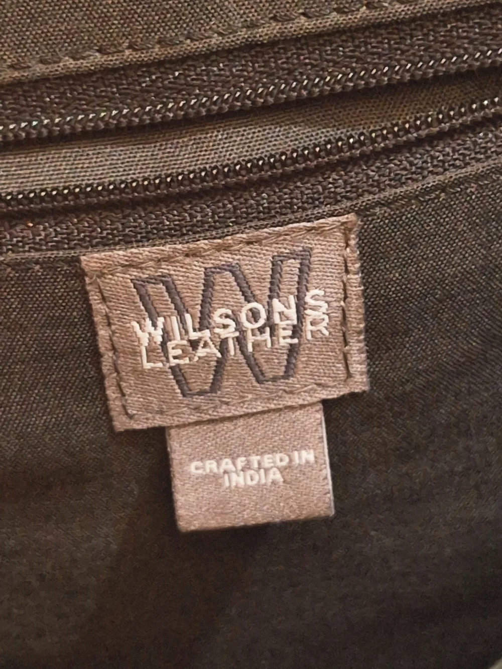 NWT Vintage Wilsons Leather Organizer Crossbody Bag - Espresso Brown